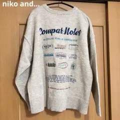 美品！ニコアンドMODE NORM COREエンブロイダリーニットプルオーバー