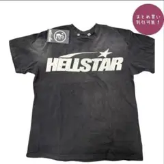 HELLSTAR 半袖Tシャツ ブラック ビンテージ風 ロゴ プリントTシャツ