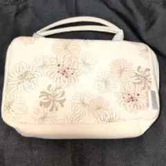 【未使用】PAUL＆JOE　花柄ポーチ クリーム色 仕切り付き