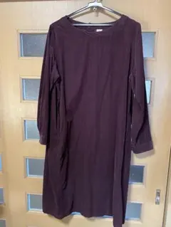 ノースオブジェクト　ベルベット風North object ワンピース　エンジ色