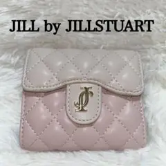 ジルバイジルスチュアート　クロスJ キルトウォレット　財布　ピンク　三つ折り