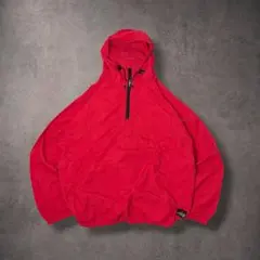 90s L.L.BeanOUTDOORSナイロンアノラックパーカー赤ハーフジップのサムネイル