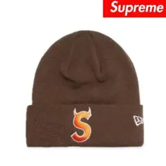 Supreme NEW ERA ニット帽 Sロゴ デビル ブラウン オレンジ 2025年最新】シュプリーム ニット帽 デビルの人気アイテム