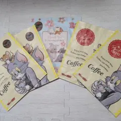 TULLY'S COFFEE トムとジェリー コーヒーパッケージ 5枚セットのサムネイル