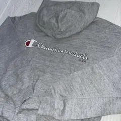 90s 日本製 Champion チャンピオン スウェット パーカー 霜降グレー