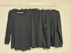 ユニクロ　ヒートテックウルトラウォームクルーネックT 超極暖　黒5枚セット