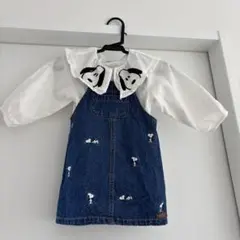 【美品】スヌーピー　プティマイン デニムスカート