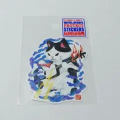 B-SIDE　LABEL　ステッカー　三味線　猫