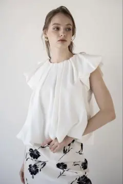 Acka drape volume tops ブルー - メルカリ