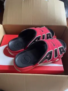 極美品】 NIKE モアアップテンポ スライド サンダル 赤 ブルズ - メルカリ