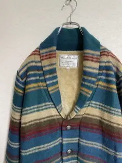 Power To The People ストライプカーディガン 内ボア 【M】