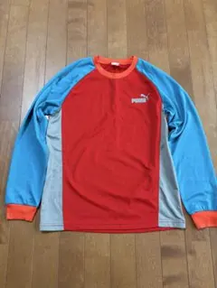 PUMA 長袖シャツ 160 レッド/ブルー/グレー