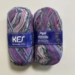 Opal毛糸4本撚中細 KFSコットン(187アハツェン)2玉