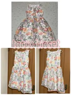 【送料込み】tocco closet 花　植物　上品　ワンピース　F