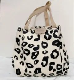 トートバッグ ショルダーバッグ キャンバス ヒョウ 豹柄 総柄 A726