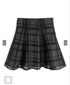 インパン裏地付きチェック柄フレアミニスカート[tu1028]
