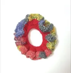 フリルシュシュ レトロカラー かぎ編み