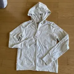 【新品】UNIQLO UVカット フルジップパーカ ナチュラル Lサイズ 指穴付のサムネイル