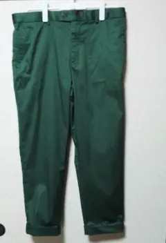 【GLOBAL　WORK】クロップドパンツ　グリーン　緑　Lサイズ