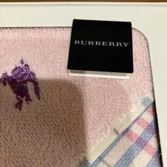 BURBERRY ピンク チェック タオルハンカチ