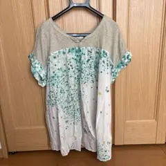 スーパーハッカ ドット柄プルオーバー ブラウス チュニック ゆったり