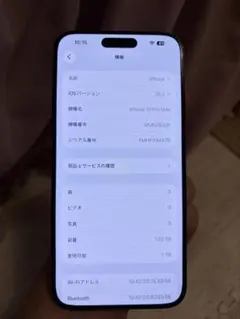海外版 iPhone 15 Pro Max 1TB，美品，バッテリーは100%