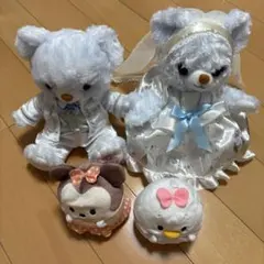 【美品・タグ服付き欠品あり】ユニベア シンデレラシリーズ ぬいぐるみ 3体セット Disney - ディズニー ユニベア ブルーローズ シンデレラ