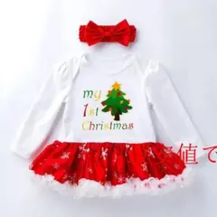 2021年最新クリスマス柄クリスマスコスプレ　ベビーロンパース子供仮装サンタ2