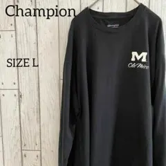 【美品】チャンピオン メンズ ロングTシャツ Lサイズ ブラック