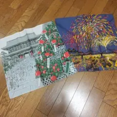 ブルーミング中西 あさくさ松屋 『隅田川花火』『ほおづき市』ハンカチ2枚セット