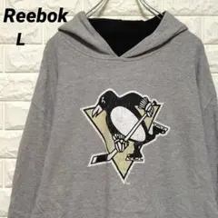 【Reebok】リバーシブルコットンパーカー NHL ペンギン US古着