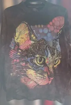 THE MOUNTAIN 長袖Tシャツ 猫柄 アートプリント