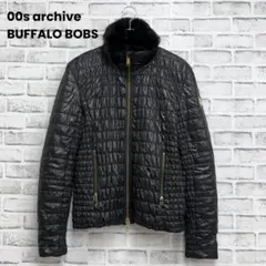 00s archive BUFFALO BOBS襟毛皮ファーライダースジャケットのサムネイル