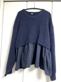 coca コカ　ニット　セーター　トップス　フリフリ　M