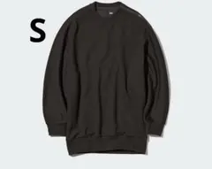 新品　ユニクロ　ドライスウェットクルーネックシャツ　ジップ　黒