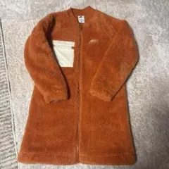 未使用　NIKE キッズ　M オレンジ フリースジャケット　ロング丈