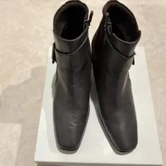 ビューフォート　ダークブラウン レザー ショートブーツ