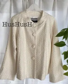 【HusHusH ハッシュアッシュ 】白コート アウターのサムネイル