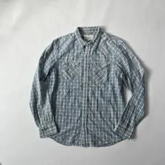 ラルフローレン 長袖シャツ ウエスタン チロル シャンブレー ブルー Lのサムネイル