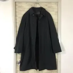 レトロ古着 ビンテージ ステンカラー ミリタリー コート ダークグリーン XL