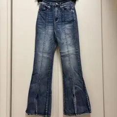 onewaワンウェイ センタースリットフレアデニム