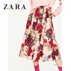 ザラZARA　新品　フローラルプリント・ロングスカート　XSサイズのサムネイル