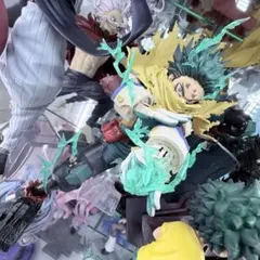 【現品一点物】緑谷出久 フィギュア 自作ジオラマ台座のみ ヒ*き様 【一点物現品のみ】緑谷出久 フィギュア 自作ジオラマ台座のみ