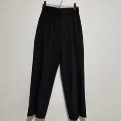 【美品】UNIQLO タックワイドパンツ 茶色