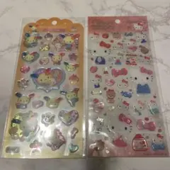 ドロップジュエリーシール　クリアキャンディシール　ウサハナ　キティ