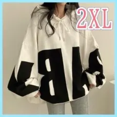パーカー レディース ゆったり 大きい ロゴ 長袖 トップス フード カジュアル