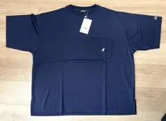 KANGOL 別注 ロゴ ワンポイントオーバーサイズT 男女兼用 紺 サイズL