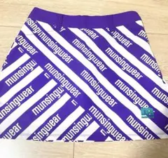 Munsingwear ゴルフスカート パープル ロゴ - メルカリ
