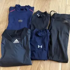 野球インナー5点セット130 140 150 S アンダーアーマー　adidas