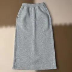 GU グレー タイトスカート S スリット入り